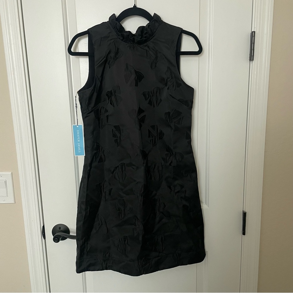 NEW Draper James Black Bow Jacquard Dress - Picture 12 of 16